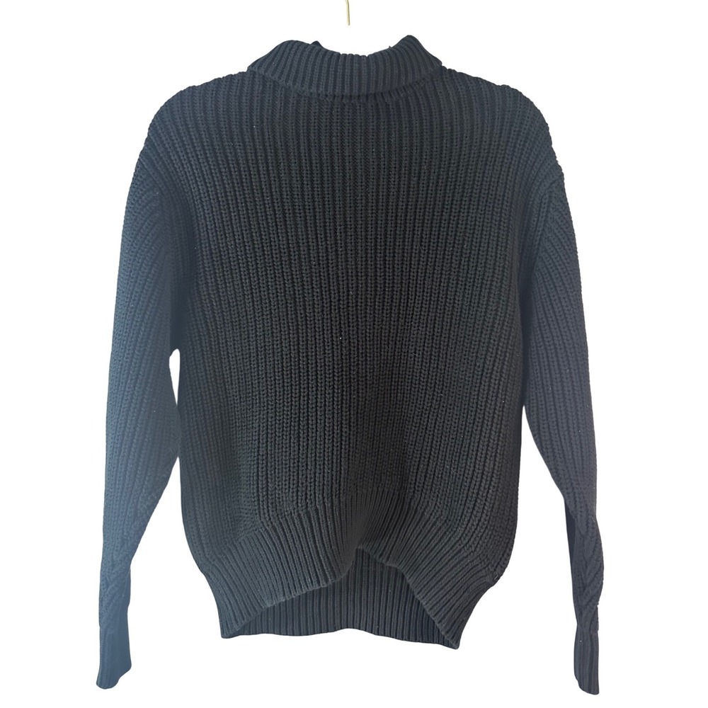 French Connection 100% Cotton Black Turtle Neck Sweater